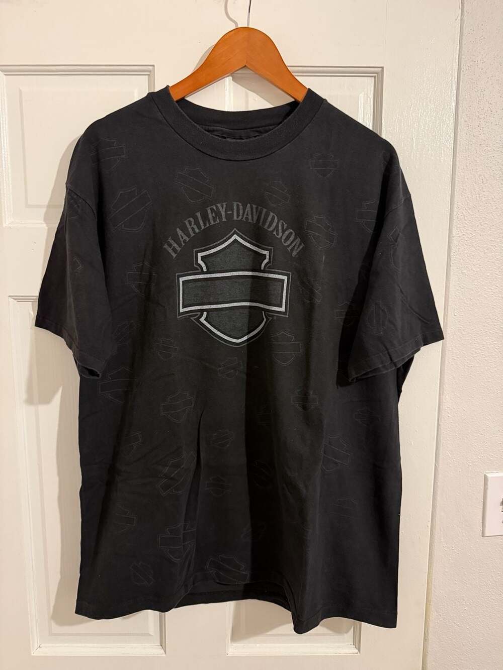 Vintage Harley-Davidson AOP Shadow Logo T-Shirt Southern Cycle XL